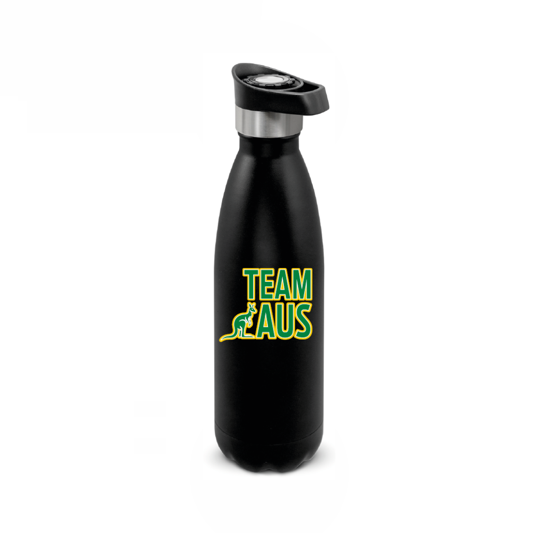 Australian Cheer Union - Merchandise | PRE-ORDER | Push Button Lid Vacuum Bottle - Black