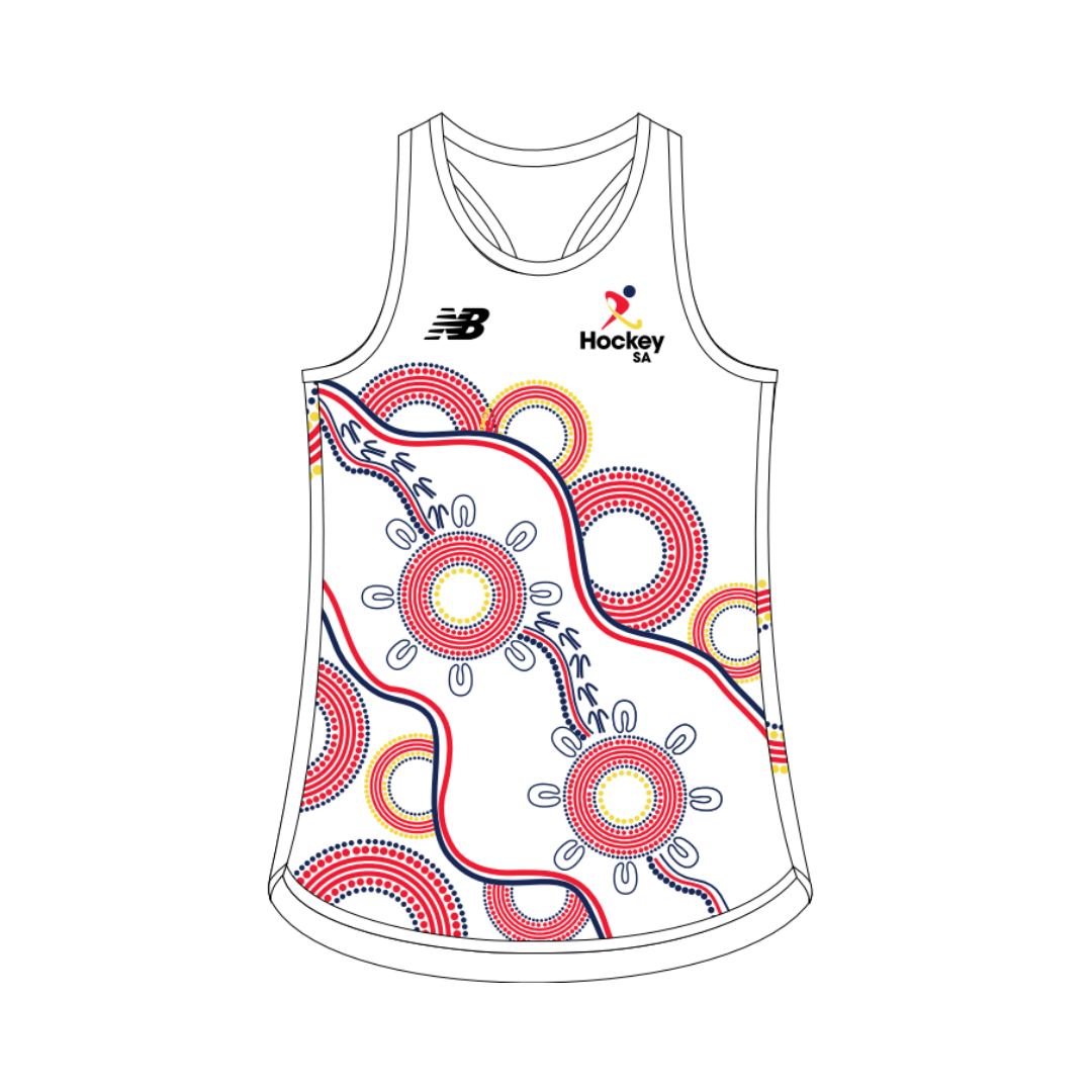 Hockey SA | PRE-ORDER | Womens Away Singlet - Indigenous
