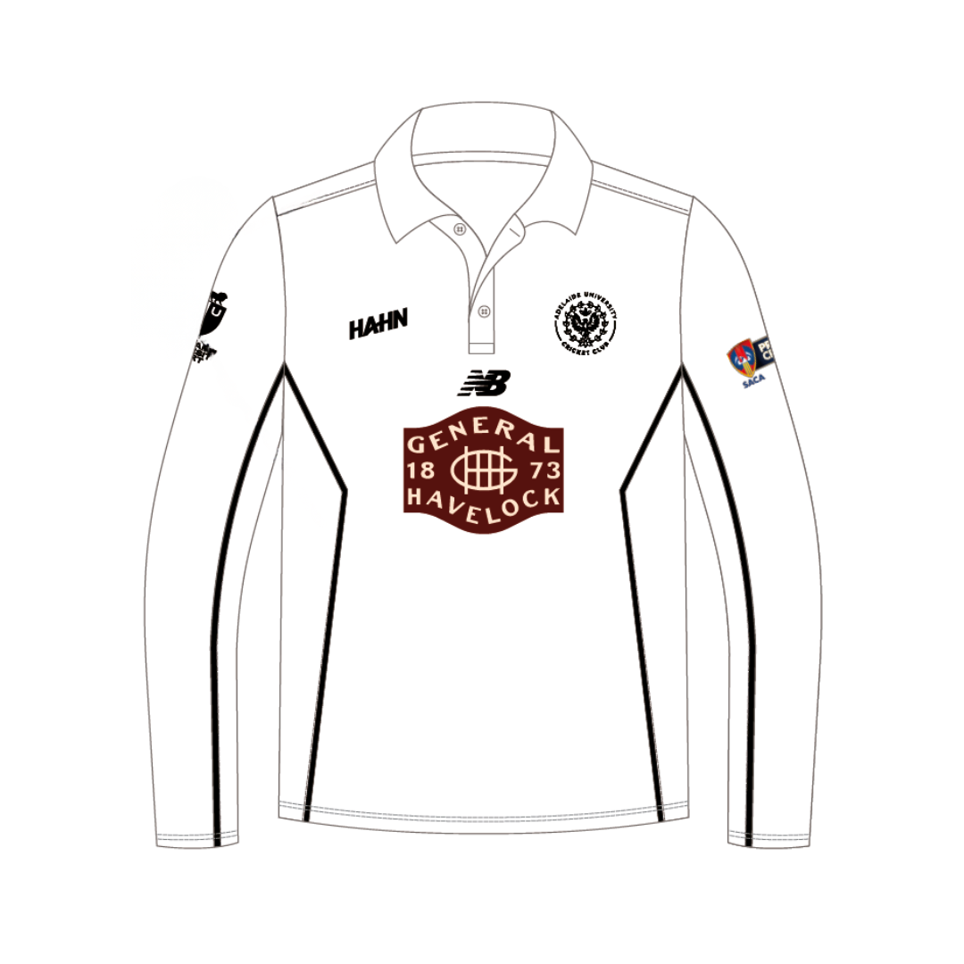 Adelaide University CC - SACA | PRE-ORDER | New Balance Two Day Playing Polo - Long Sleeve