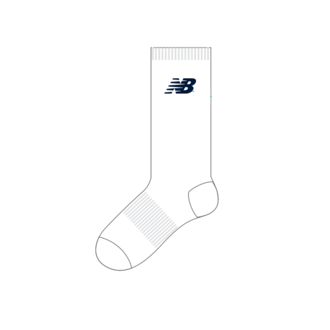 Geelong United Basketball | PRE-ORDER | NB Unisex White Crew Socks