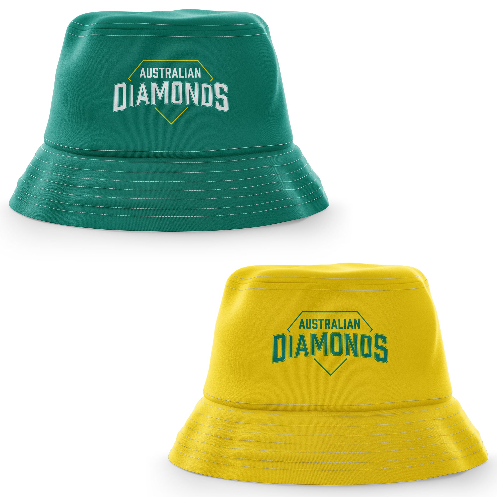 Australian Diamonds | Teal Reversible Bucket Hat