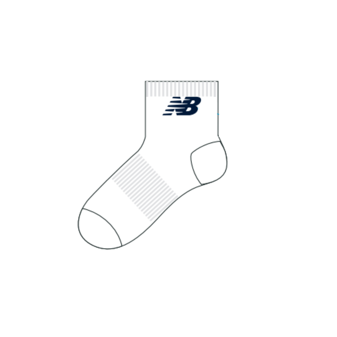 Geelong United Basketball | PRE-ORDER | NB Unisex White Ankle Socks