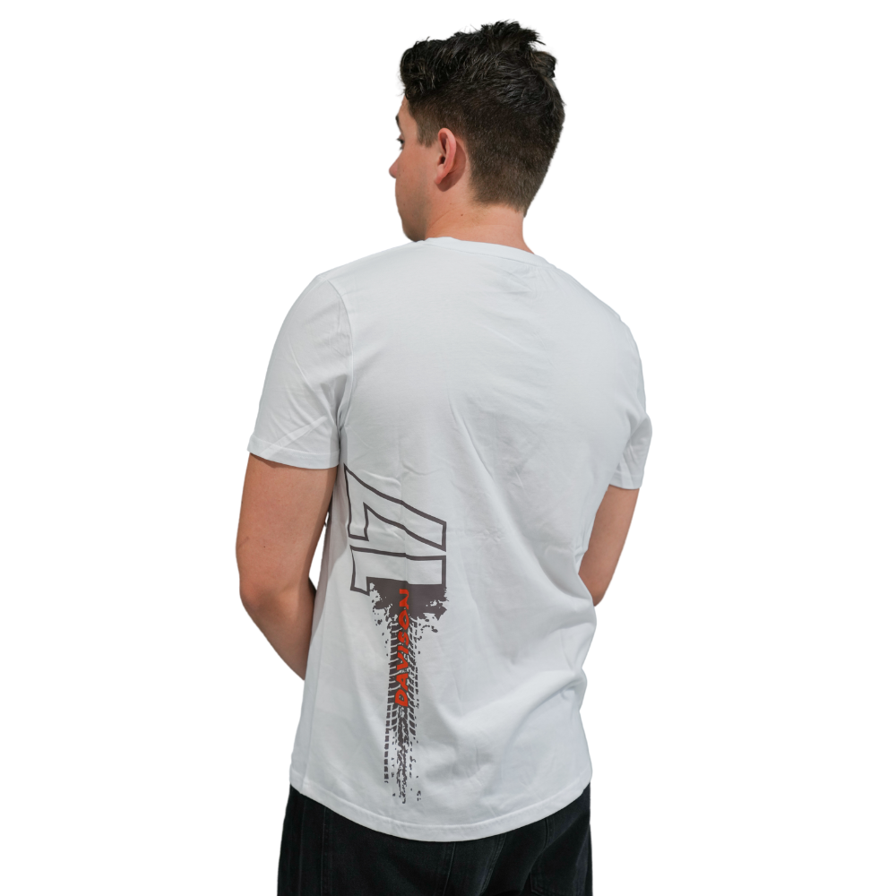 Dick Johnson Racing | Drivers Tyre-Tread Cotton Tee - White - Unisex