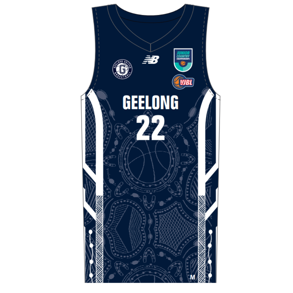 Geelong United Basketball | PRE-ORDER | NB Unisex Reversible Basketball Playing Singlet (VJBL)