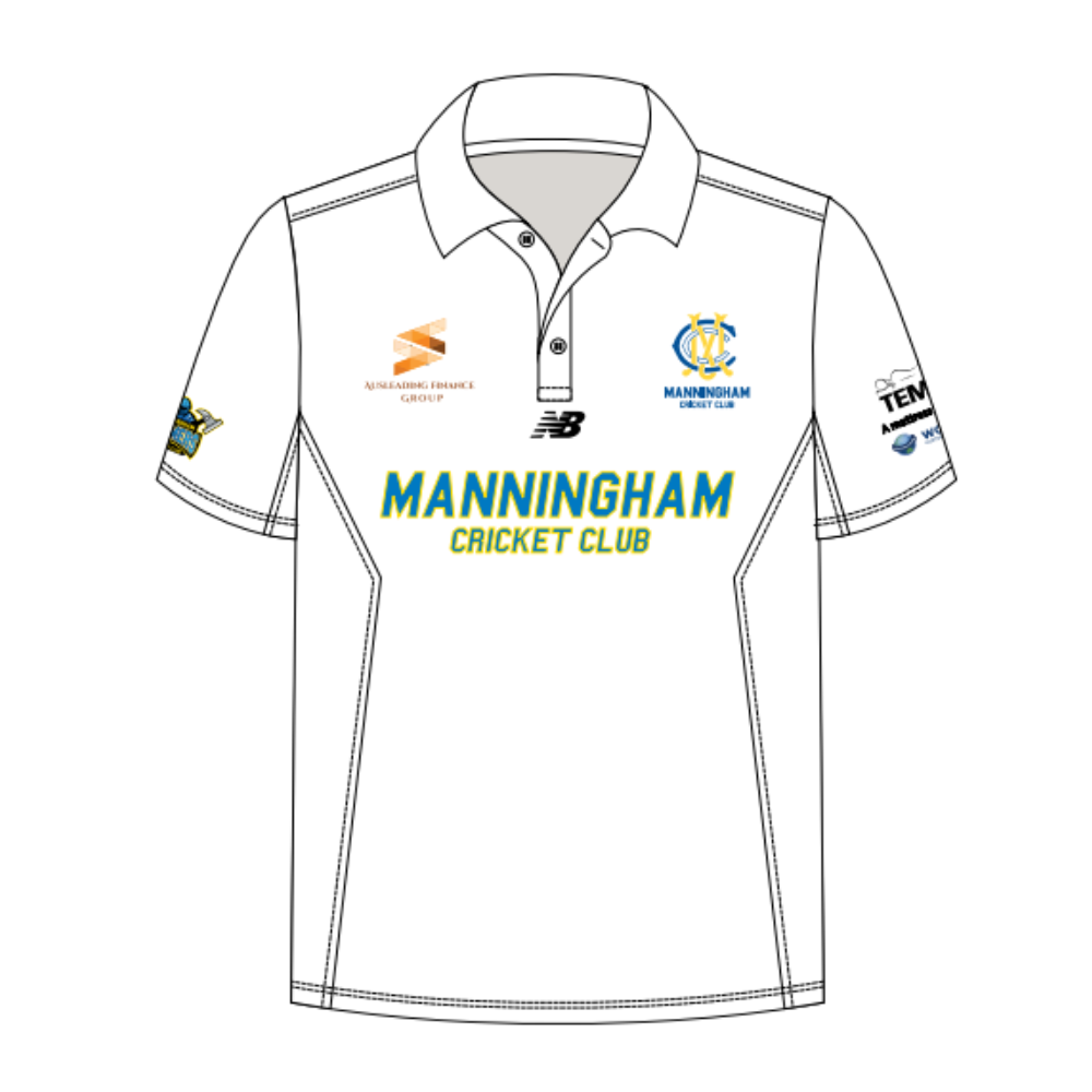 Manningham Cricket Club | PRE-ORDER | NB Unisex White Playing Polo - Short Sleeve