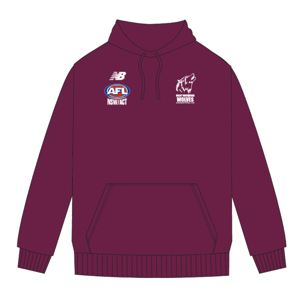 Manly Warringah Wolves AFC | PRE-ORDER | NB Men's Hoodie - Maroon