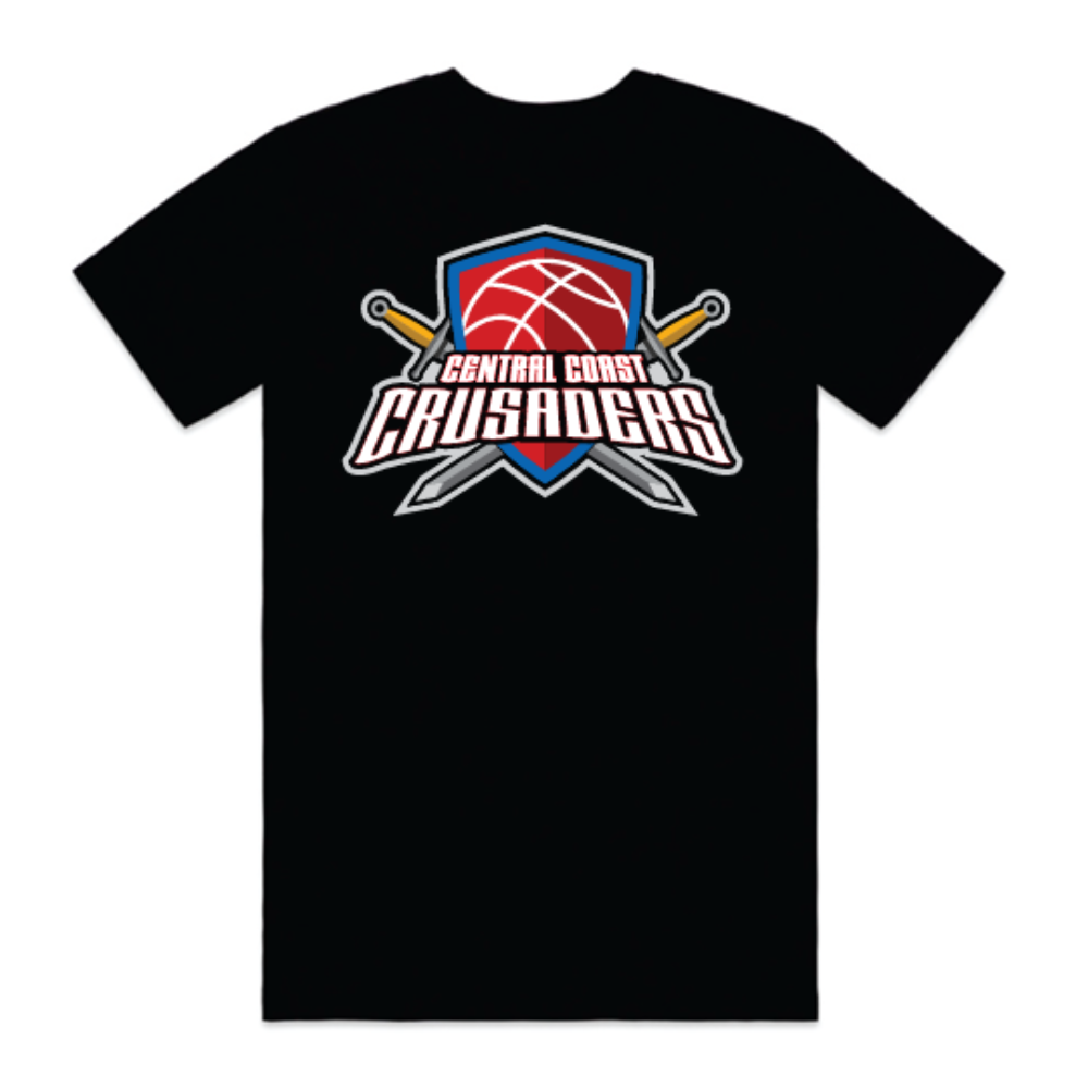 Central Coast Basketball | PRE-ORDER | Black Crusaders Tee