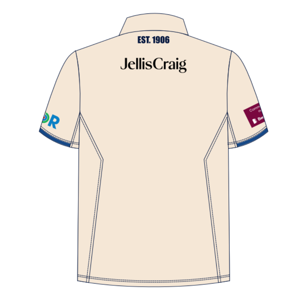 Mount Waverley Cricket Club | PRE-ORDER | NB Unisex Senior Cricket Polo - Cream - Short Sleeve