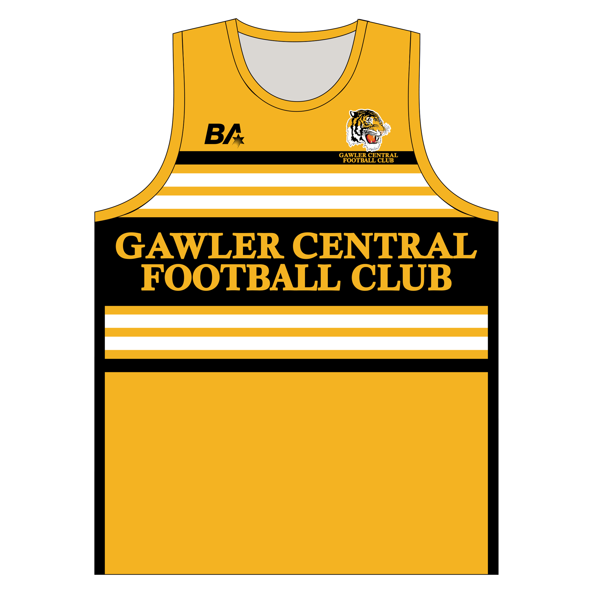 Gawler Central FC | Training Singlet - Yellow - Unisex