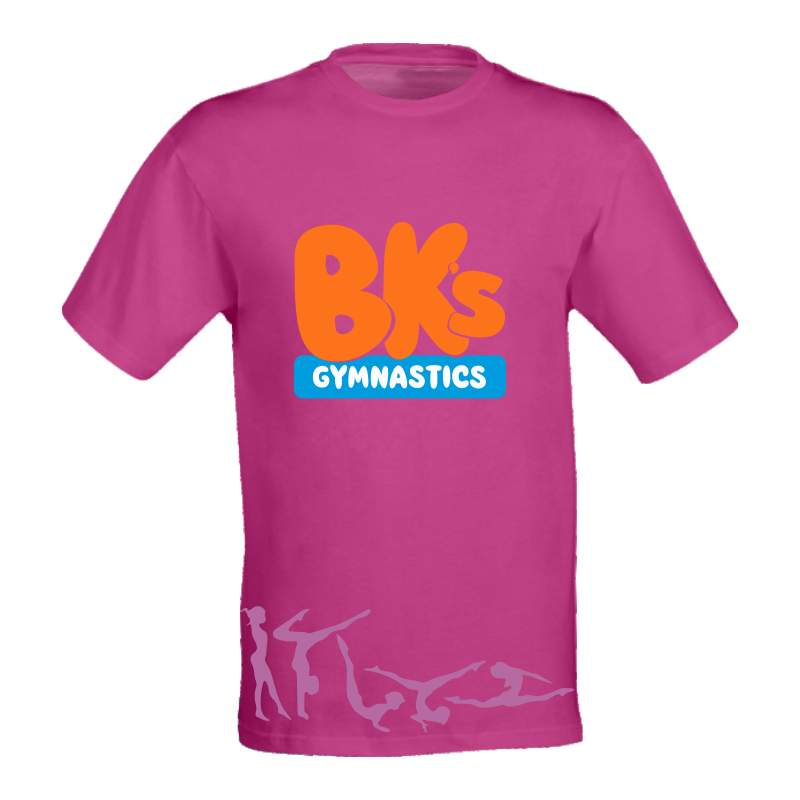 Belgravia Apparel | Sports AU-BK Gymnastics Merch | Sublimated Tee - PINK-BK Gymnastics - Merch