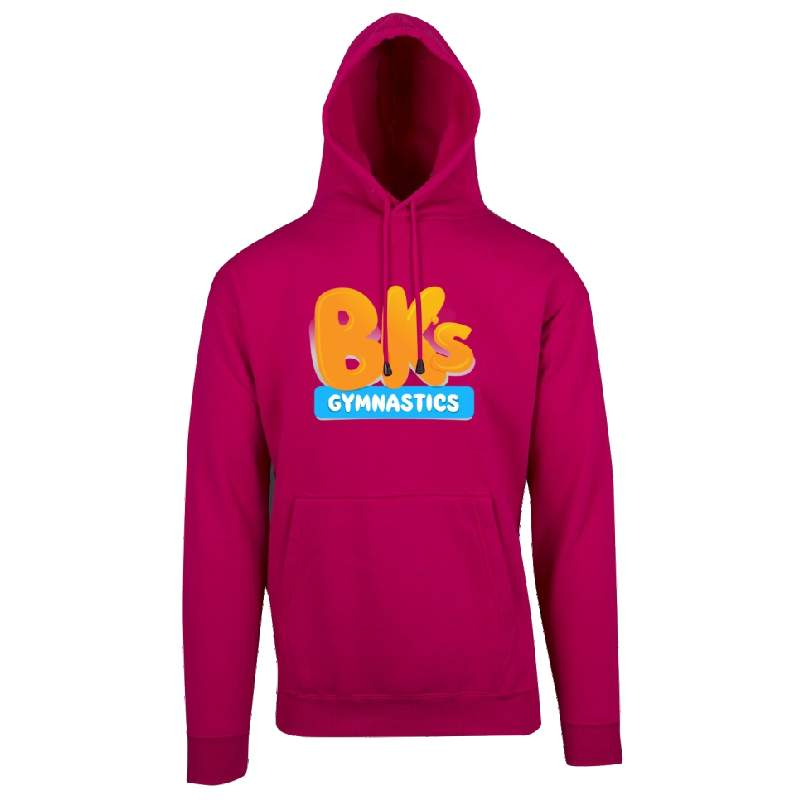 Belgravia Apparel | Sports AU-BK Gymnastics Merch | Fleecy Hoodie - PINK-BK Gymnastics - Merch