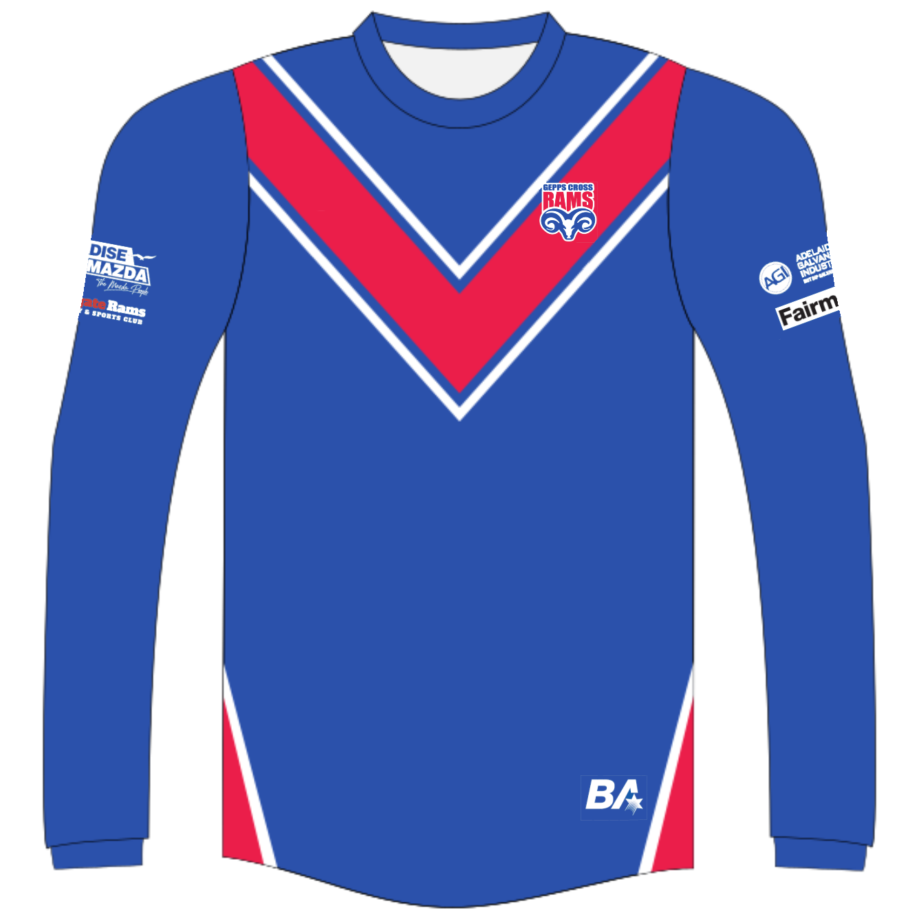 Belgravia Apparel | Sports AU-Gepps Cross FC | Long Sleeve Warm-Up T-Shirt - Womens-Northgate Sports & Community Club