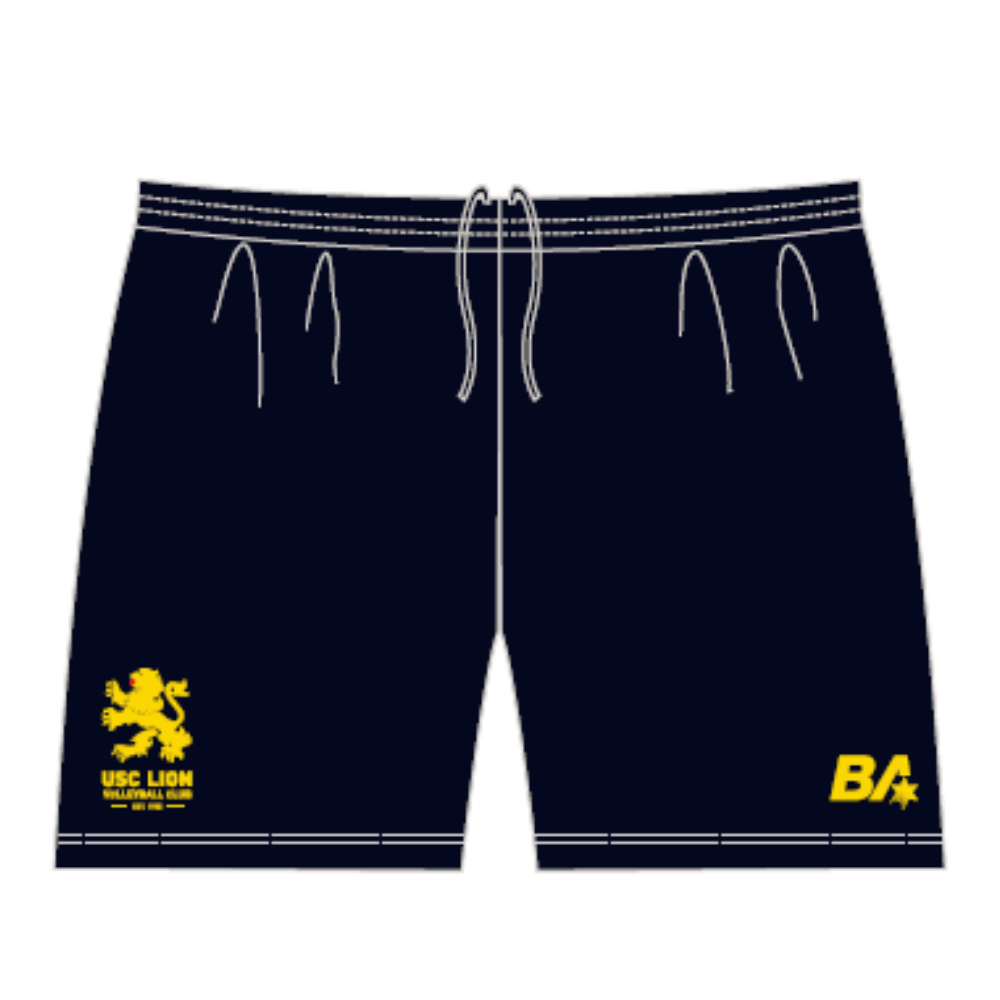 Belgravia Apparel | Sports AU-USC Lion Volleyball Club | PRE-ORDER | Playing Shorts - Unisex-USC Lion Volleyball Club