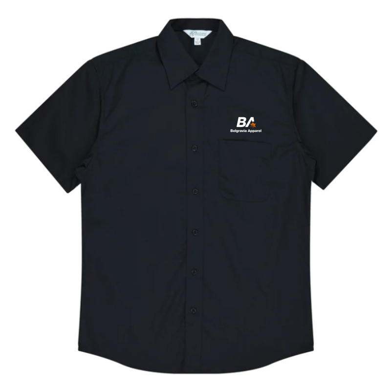 Belgravia Apparel | Sports AU-Belgravia Apparel Staff | Mens Black Short Sleeve Shirt-Belgravia Apparel - Staff