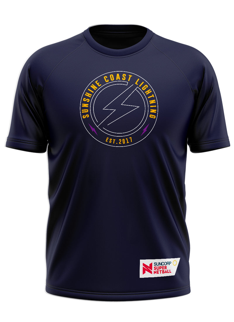 Navy Coastal Graphic Tee – Unisex-Sunshine Coast Lightning Netball Club