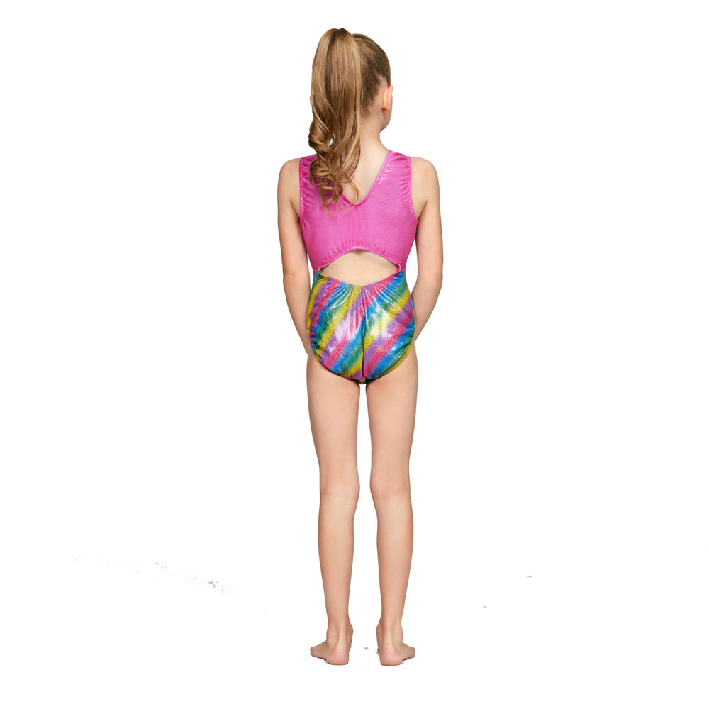 Belgravia Apparel | Sports AU-Body Torque | Peek Over Keyhole Leotard - Rainbow Foil-Body Torque