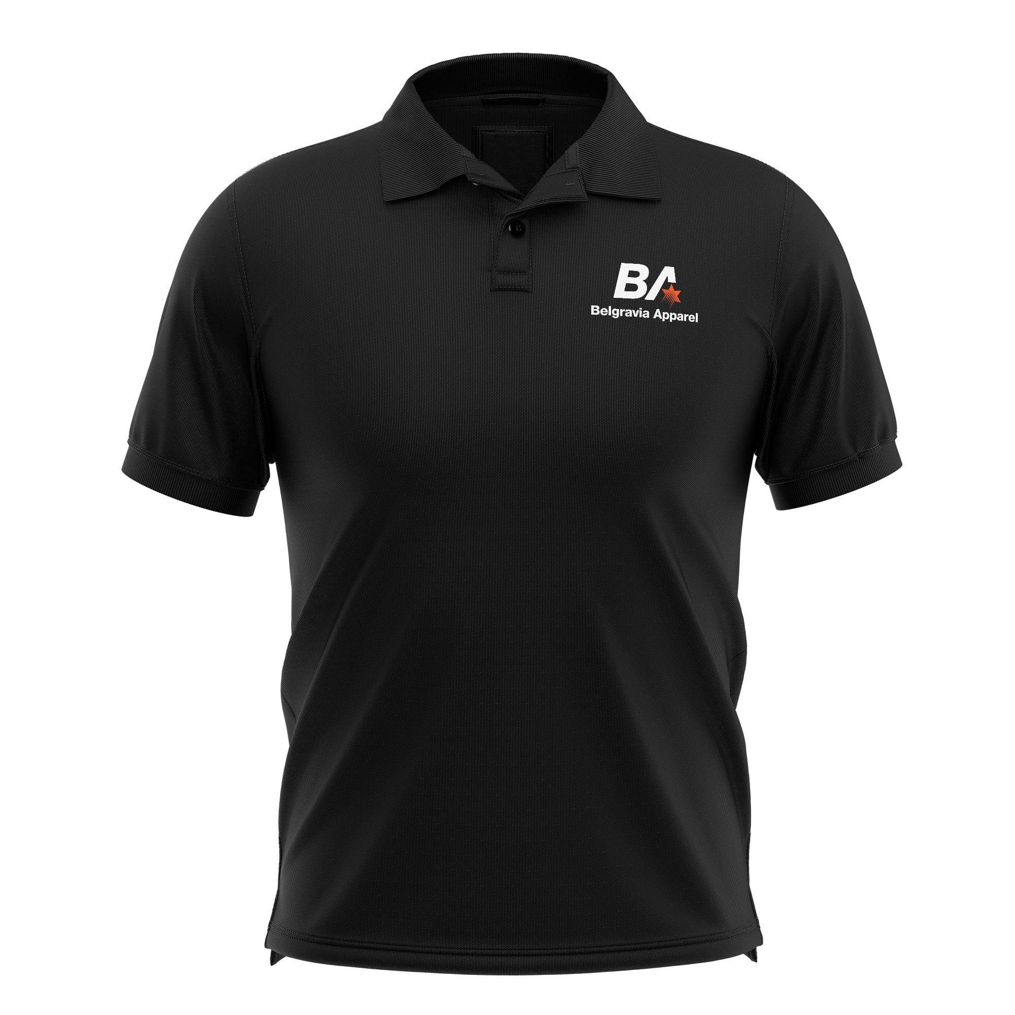 Belgravia Apparel | Sports AU-Belgravia Apparel Staff | Mens Black Short Sleeve Polyester Polo-Belgravia Apparel - Staff