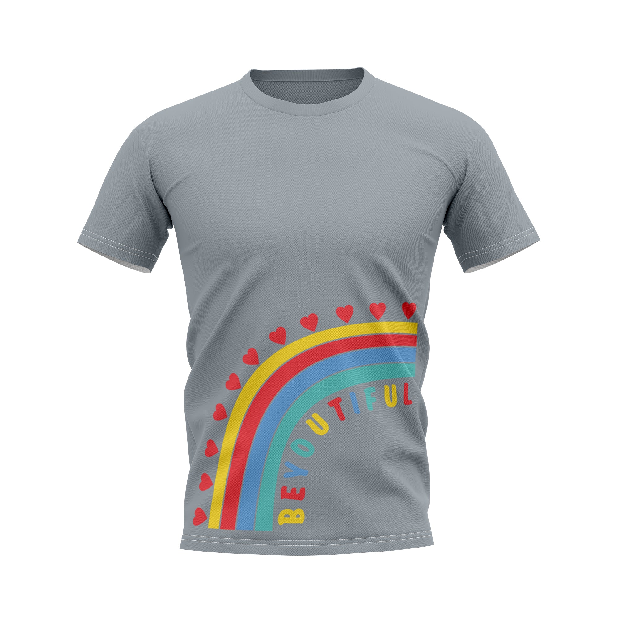 Belgravia Apparel | Sports AU-Body Torque | Rainbow Tee - Grey Marle-Body Torque
