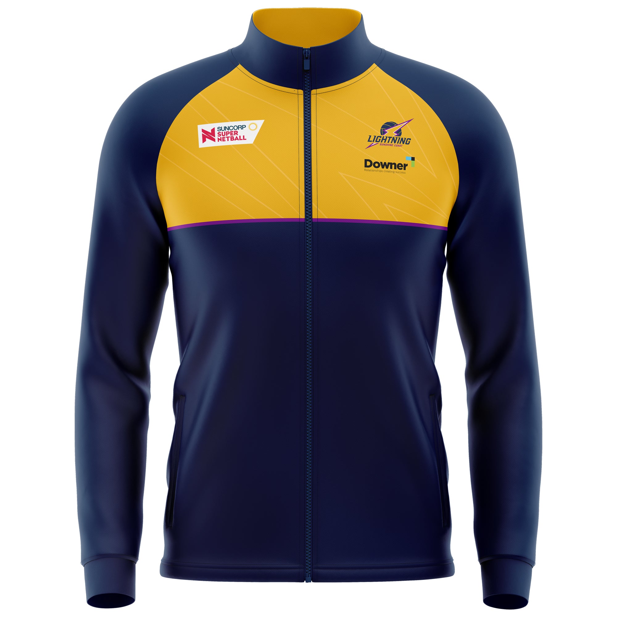 Belgravia Apparel | Sports AU-Sunshine Coast Lightning | New Balance Jacket - Youth-Sunshine Coast Lightning Netball Club
