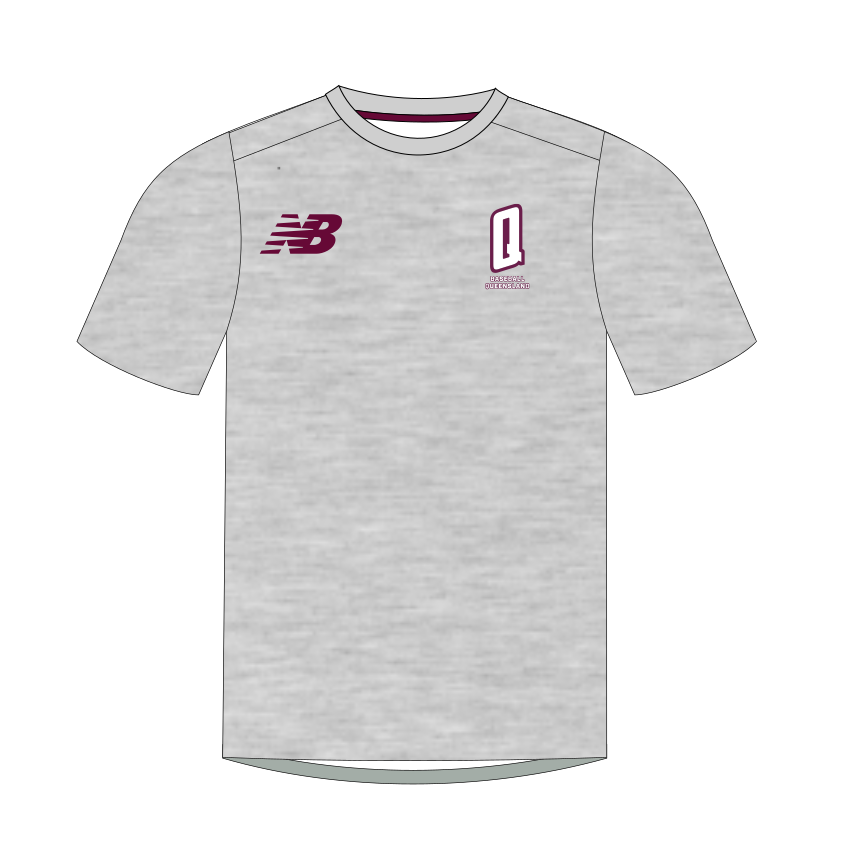Belgravia Apparel | Sports AU-Baseball QLD | PRE-ORDER | Unisex Cotton Tee – Grey-Baseball Queensland