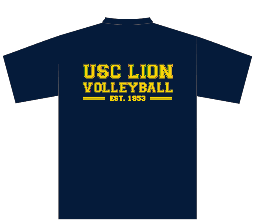 Cotton Tee - Navy-USC Lion Volleyball Club